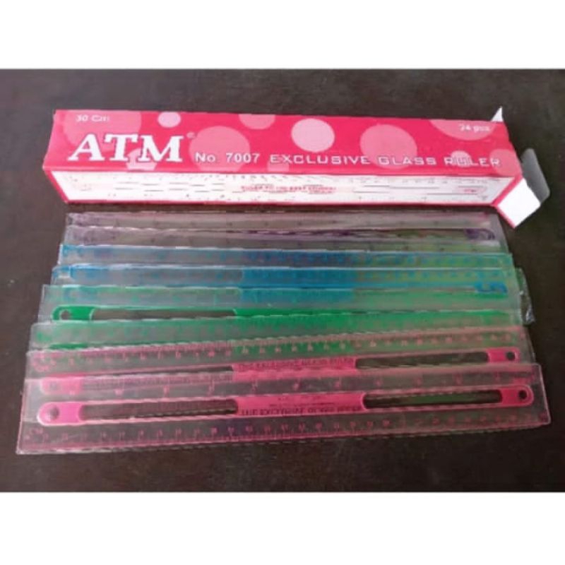 

penggaris plastic 30cm ENTER 1pack isi 24