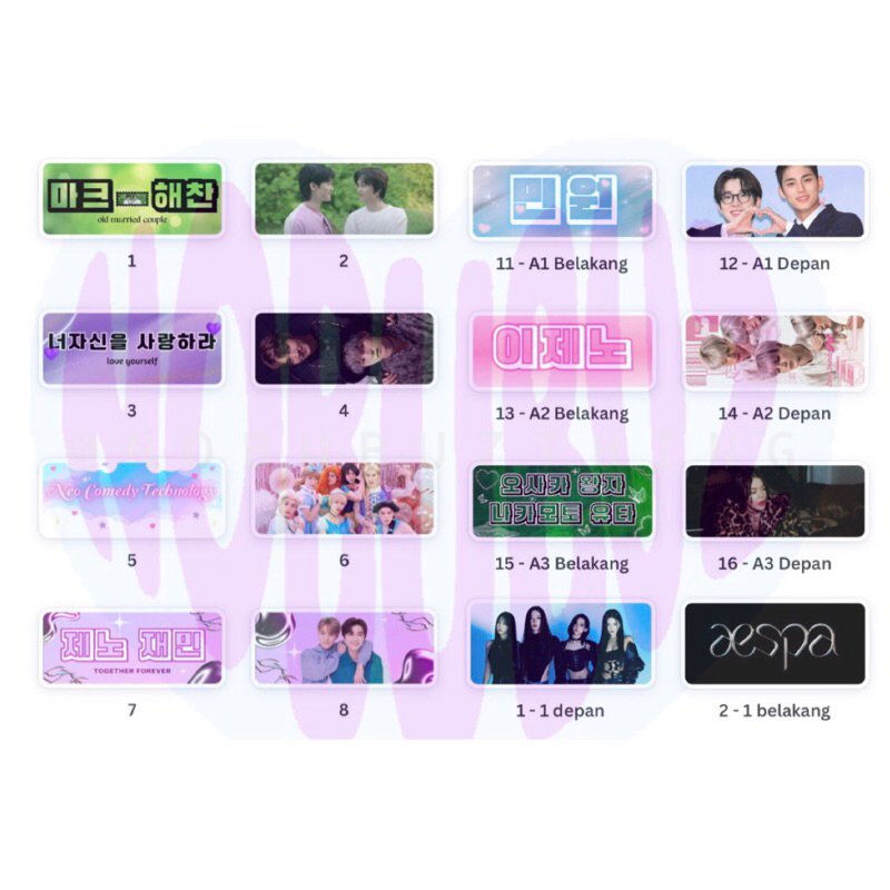 Slogan Handbanner Bendera Custom NCT Seventeen Treasure Kpop