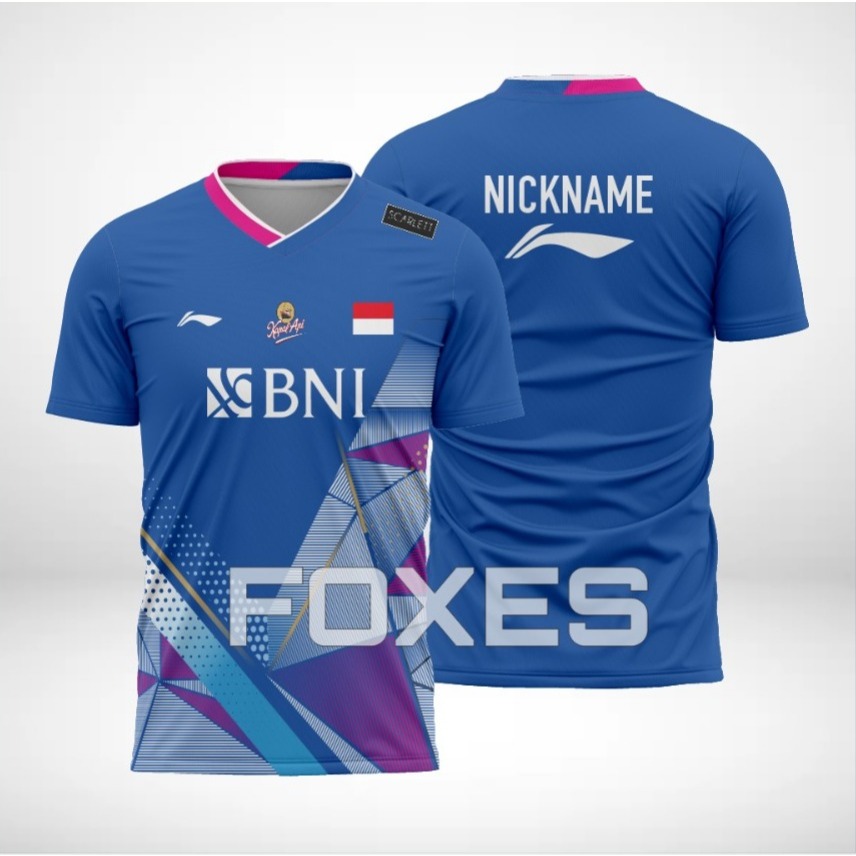 Jersey badminton lining jersey bulu tangkis all england 2024 printing