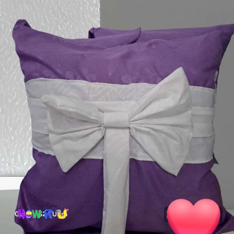 Sarung Sofa Pita Set cover bantal sofa kursi tamu free taplak meja dan free cover tempat  tissue