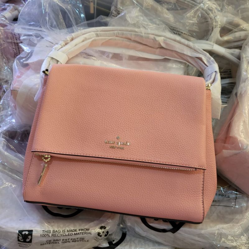 ks leila flap medium shoulder bag peachy rose n