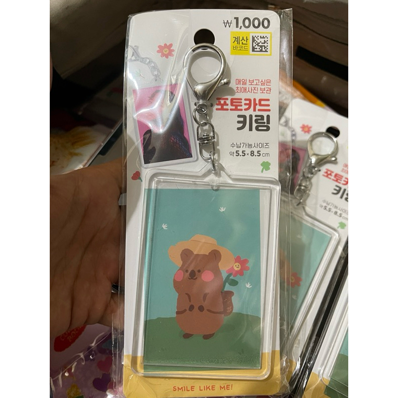 daiso korea photo card key ring