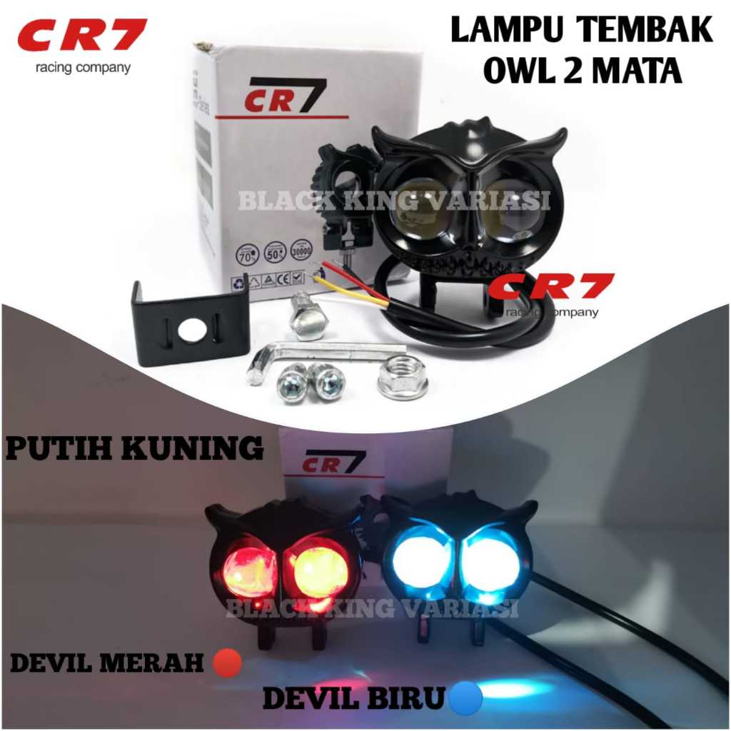 Lampu Tembak Owl 2 Mata Lampu Tembak Laser LED D2 Owl 2 Warna Waterproof Lampu Burung Hantu
