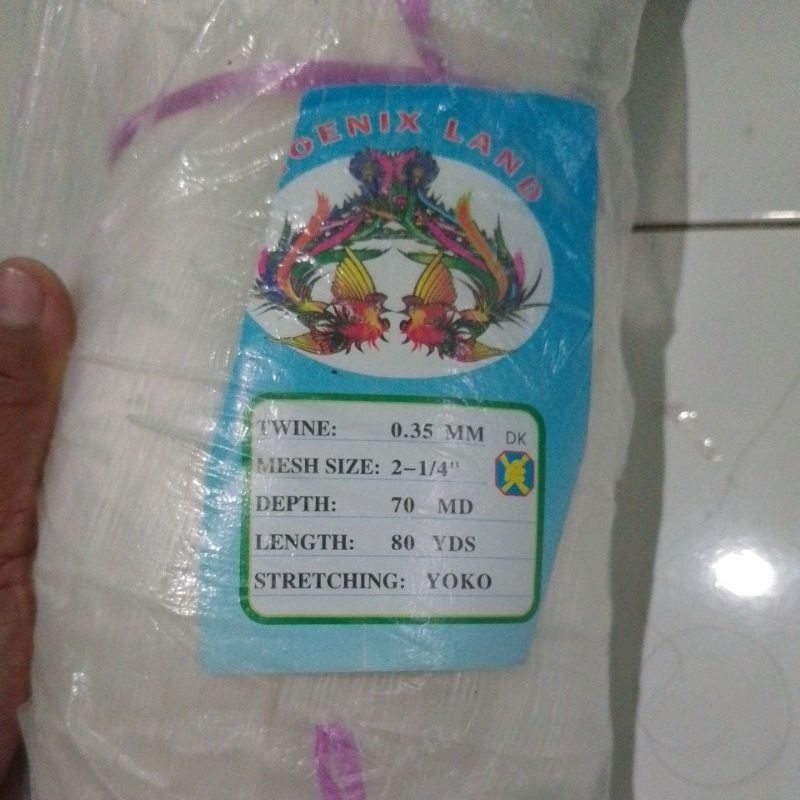 jaring ikan senar 0.35 2¼ inch 70md/80yds YOKO jaring ikan