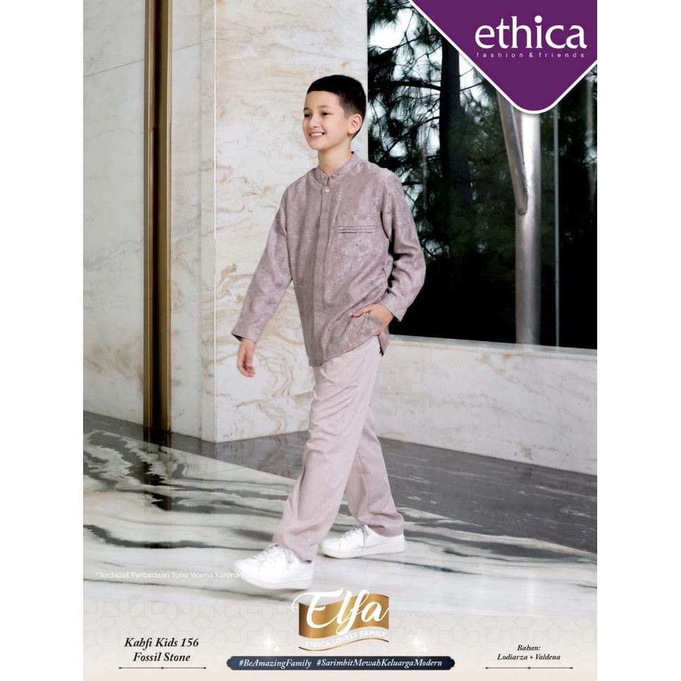 Ethica - Kahfi Kids Fossil Stone 2 | Koko Anak 2 Tahun | Koko Anak Lengan Panjang | Koko Anak Adem P