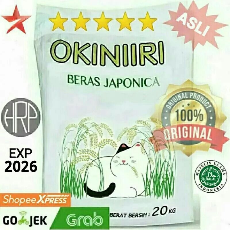 

BERAS JEPANG OKINIIRI Japonica 20KG [PREMIUM] BERAS JEPANG KOREA OKINIRI/Beras Sushi/Beras/Pulen - BERAS JAPONICA OKINIRI