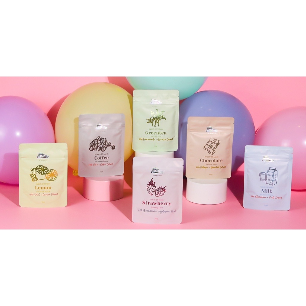 Camille Beauty Masker Wajah Alami BPOM 25gr Ziplock - Camille Beauty Masker 25gr | Masker Wajah Cami