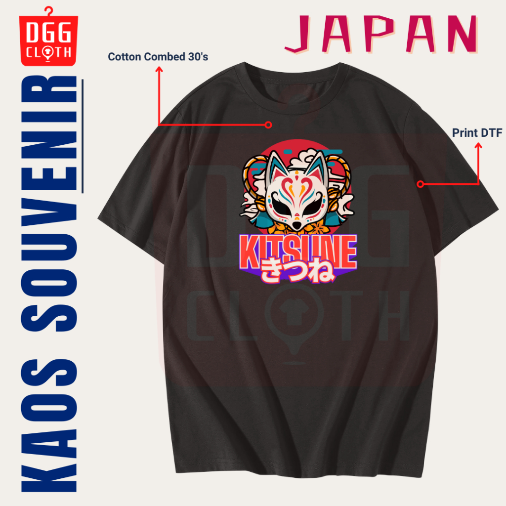 DGGClothing Kaos Oleh-Oleh Japan Tshirt Baju Souvenir Kota Jepang Tokyo Kyoto Osaka Terbaru Dewasa A