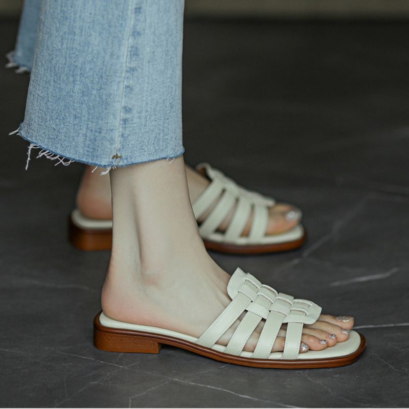 21093 Sendal slop wanita sendal teplek import jakarta bisa cod