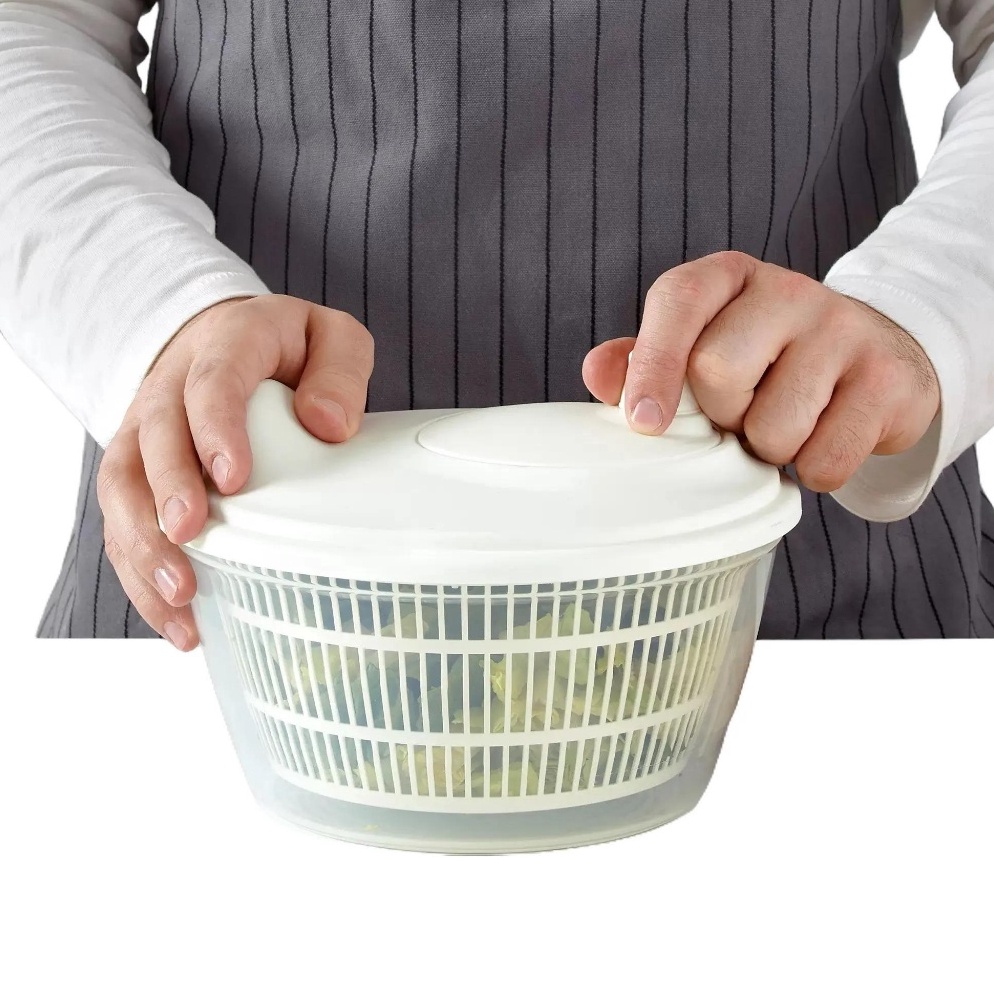 Termurah 864  Pengering Sayuran Putar  Salad Spinner Bowl  Peniris Buah Sayur  Saringan Peniris Tiri