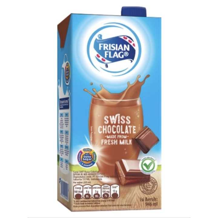 

Expire Date November 2025 Frisian Flag Susu UHT Swiss Chocolate 946 mL