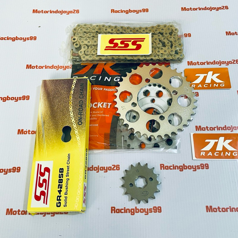Gear Set TK Racing Rantai SSS Rx King Jupiter z Fizr Vega lama Vega R new Jupiter mx lama Mx new Rxz