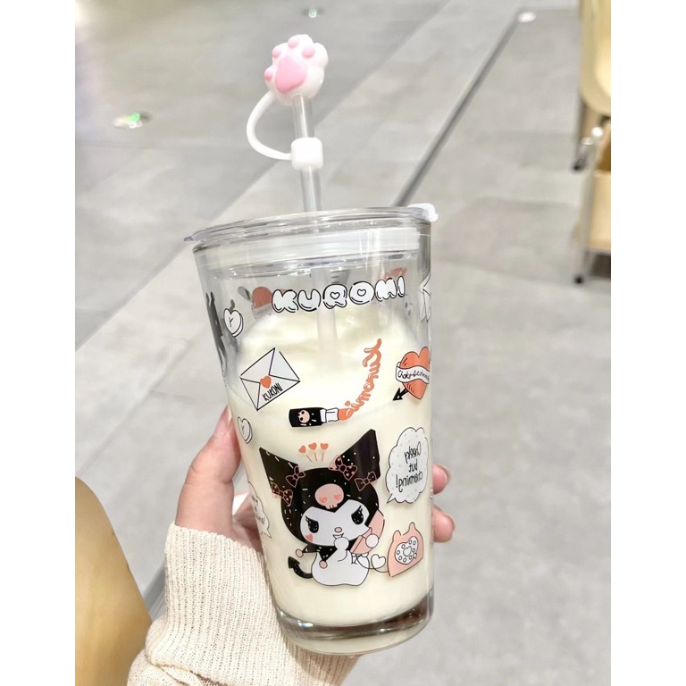 Harga Spesial GELAS MUG KACA  GELAS TUMBLER DENGAN SEDOTAN  gelas aesthetic