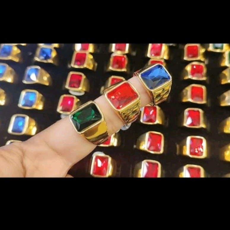 Cincin Titanium Gold Pria Anti Karat