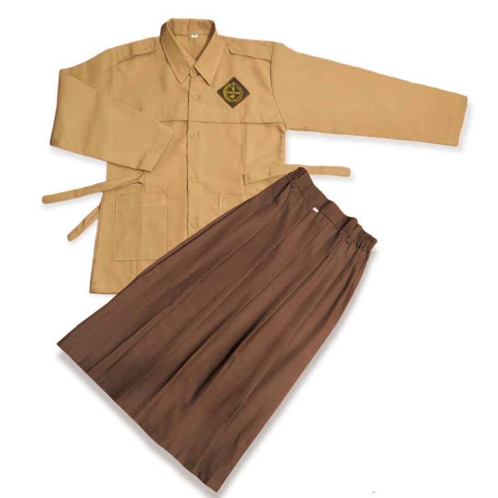 Stelan Baju Pramuka Anak Perempuan SD / Atasan Pramuka SD / Rok Pramuka SD