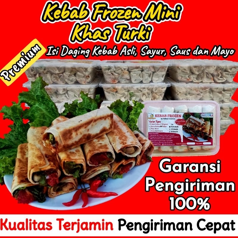

Kebab Frozen Mini 10 pcs Isian Sayur Segar dan Daging Sapi Makanan Beku Frozen Food Halal dan Murah