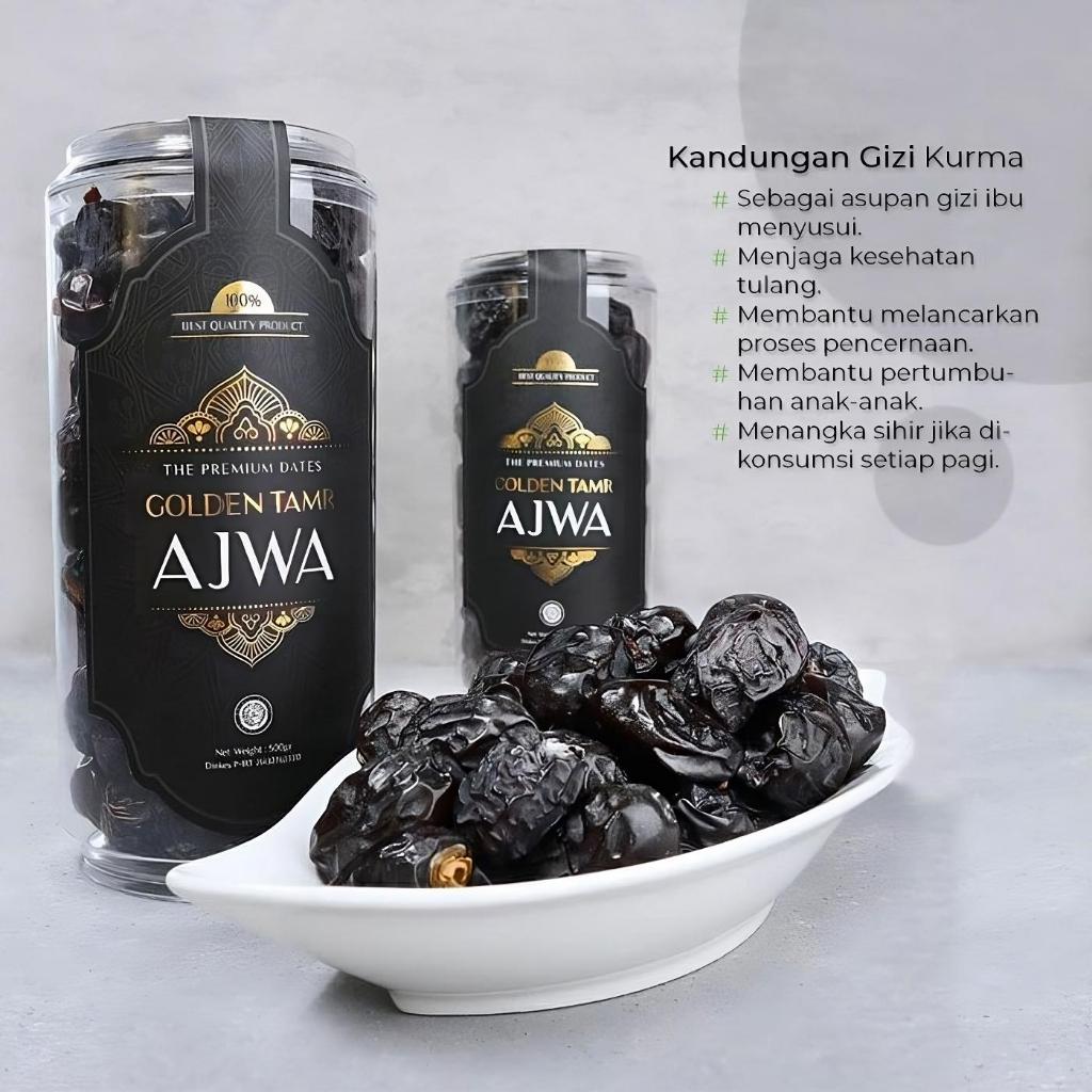 

Kurma Golden Tamr Ajwa 500gr - Kurma Ajwa Nabi