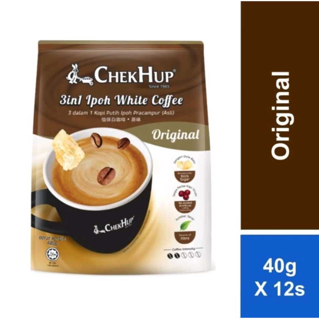 

CHEK HUP 3in1 Original White Coffee Malaysia (40g x 12 sachet)