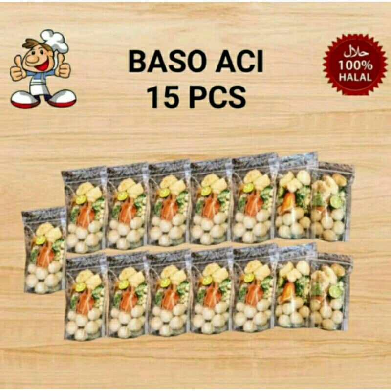 

baso aci paket usaha 15pcs lebih hemat / baso aci jeletot suhah khas mom ara 15pcs