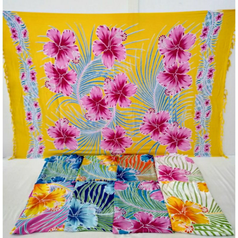 sarung pantai/kain pantai/sarung pantai khas bali/bunga bunga/bunga sepatu palm