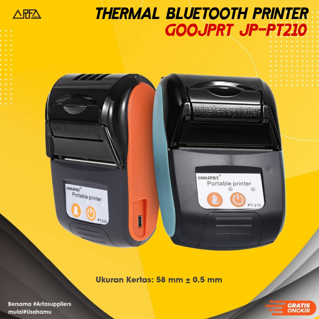 GOOJPRT Printer thermal Bluetooth Portable 58mm - JP-PT210