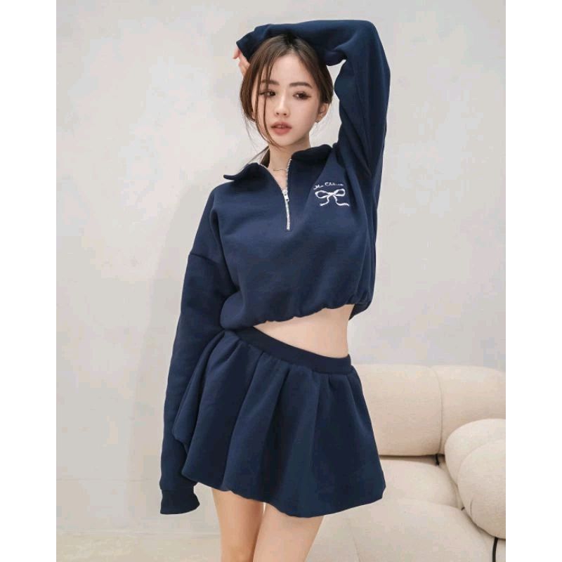 VSTHELABEL Ma Cherie Set | Setelan Jaket Crop & Rok Mini Wanita