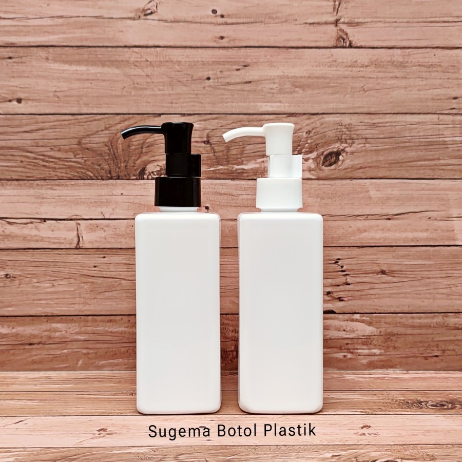 Botol Pump 250ml Plastik Pet Putih / Botol 250 Ml Kemasan Sabun Cair