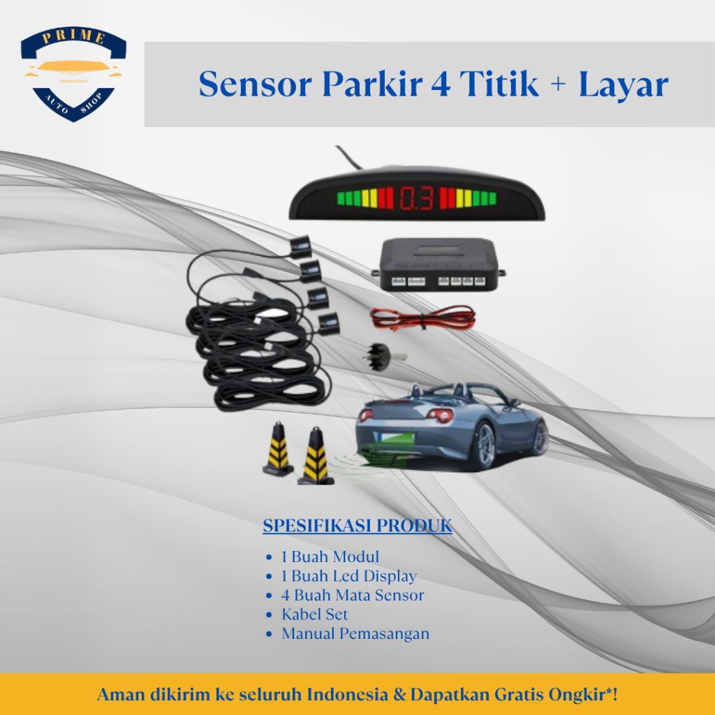 Sensor Parkir Mobil 4 Titik / Sensor Mundur 4 Titik