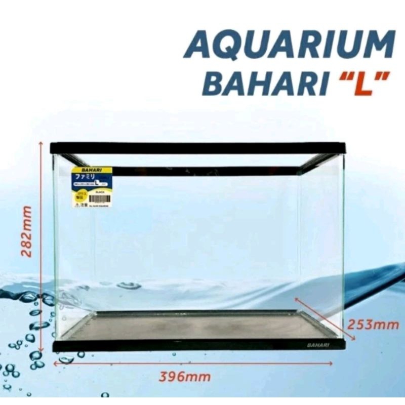 Aquarium Bahari Hitam Size L