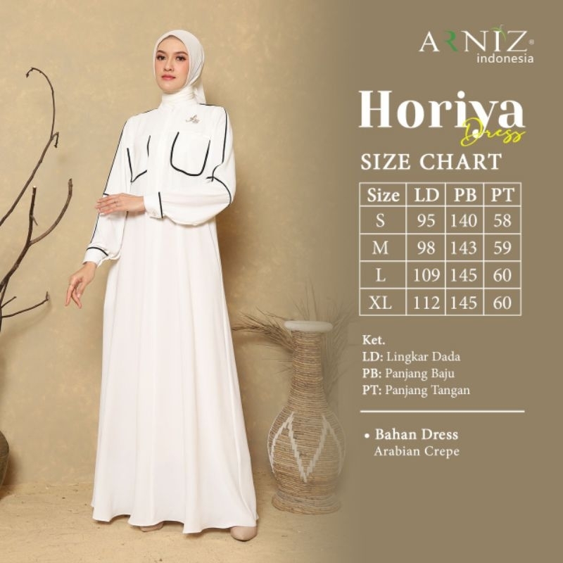 Horiya Dress By Arniz Collection Terbaru Hitam&Putih