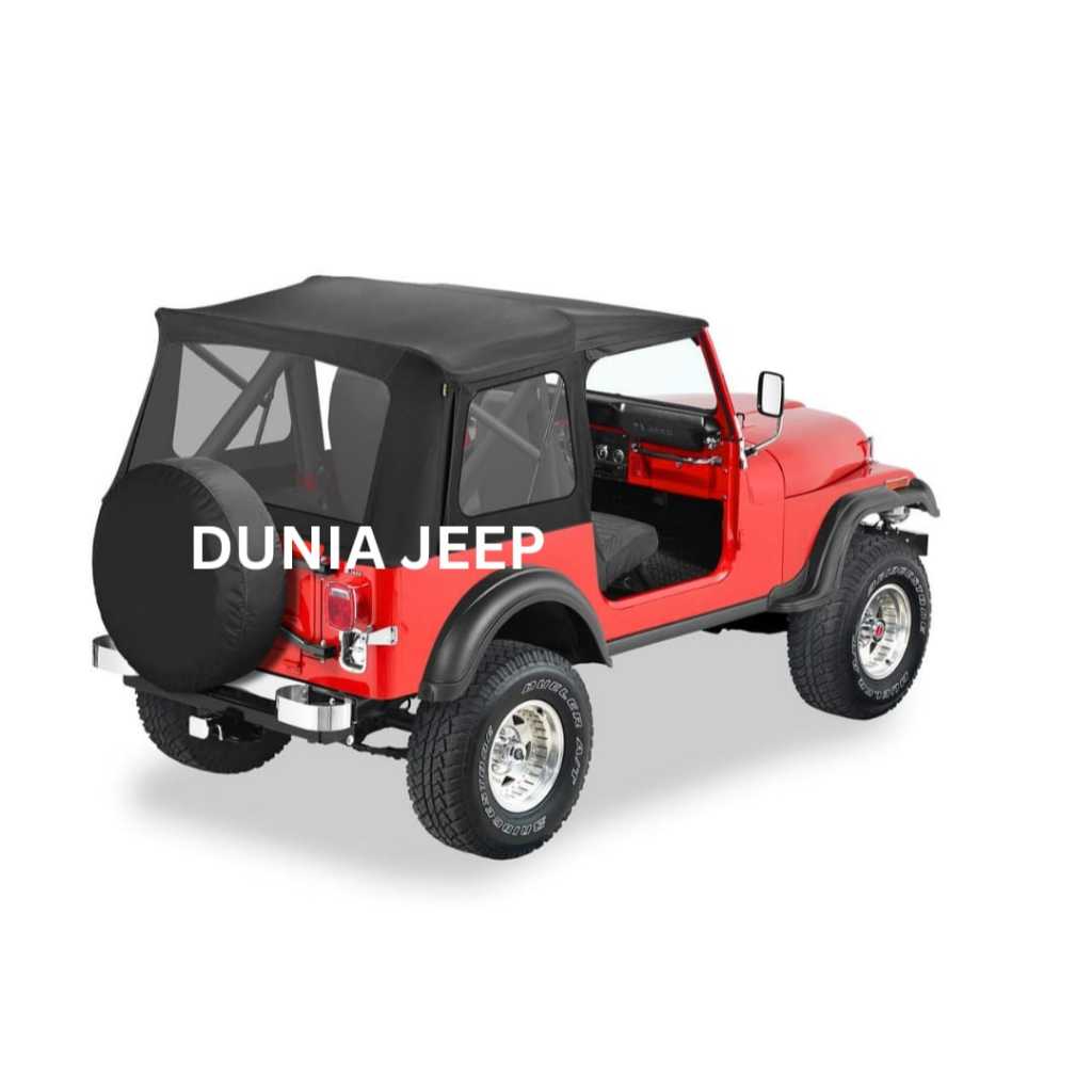 Terpal Canvas Kanvas Soft Top Mobil Jeep CJ7 Full Door