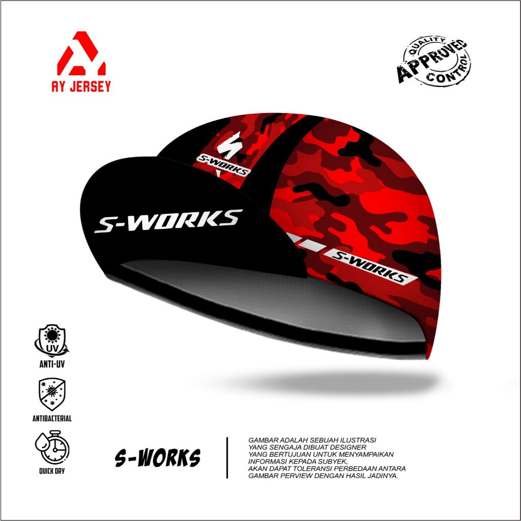 CYCLING CAP S-WORKS (TOPI SEPEDA)