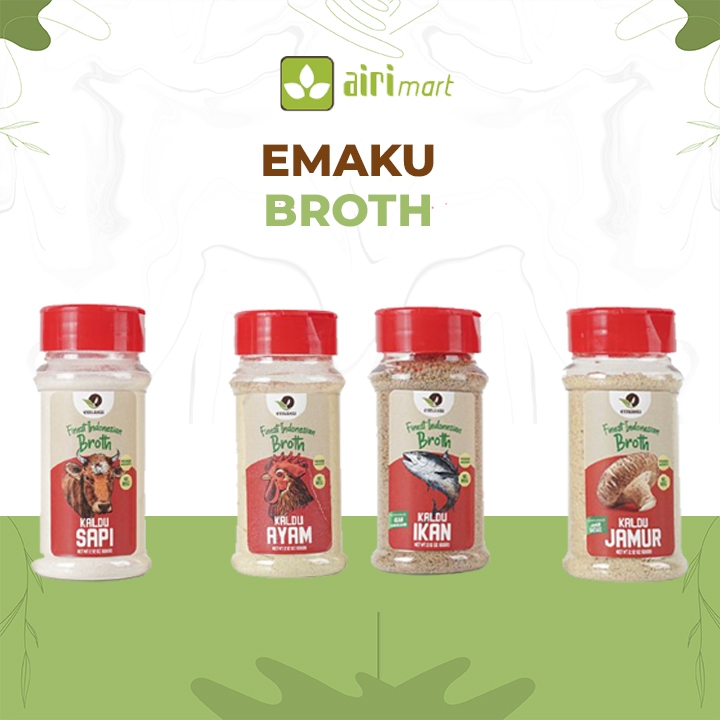 

Emaku non msg bumbu kaldu masak kaldu ayam / ikan / jamur / sapi 60gr