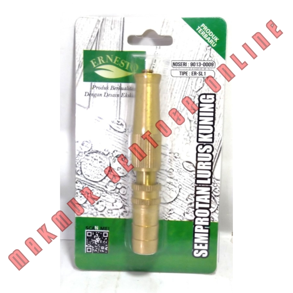 Semprotan Air Lurus Kuningan / putar kuning Hose Nozzle Ernesto / SKT