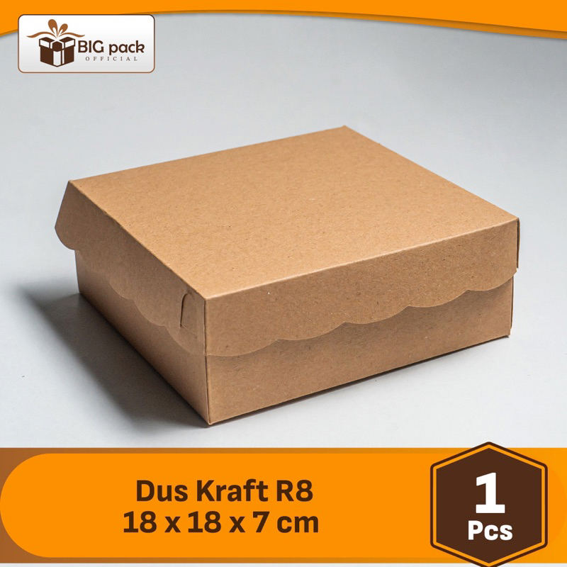 

R8 - [330GSM] Kotak Dus Kraft Coklat/Kotak Dus Kue/Kotak Dus Snack/ Kotak Dus Renda Coklat Non-laminasi