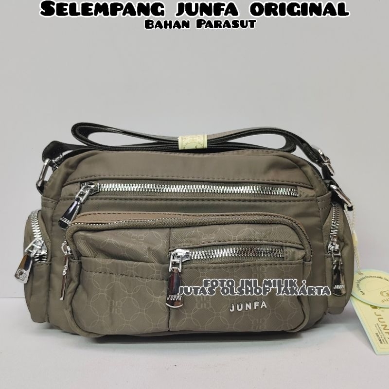 TAS SELEMPANG JUNFA 9955-399 MOTIF TERBARU BAHAN PARASUT