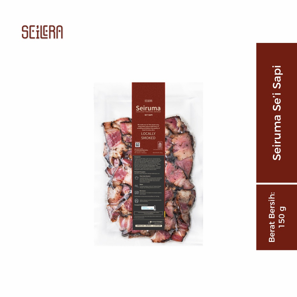 

SEIRUMA 150 gr - Sei Sapi / Daging Asap + Sambal Luat by Seilera