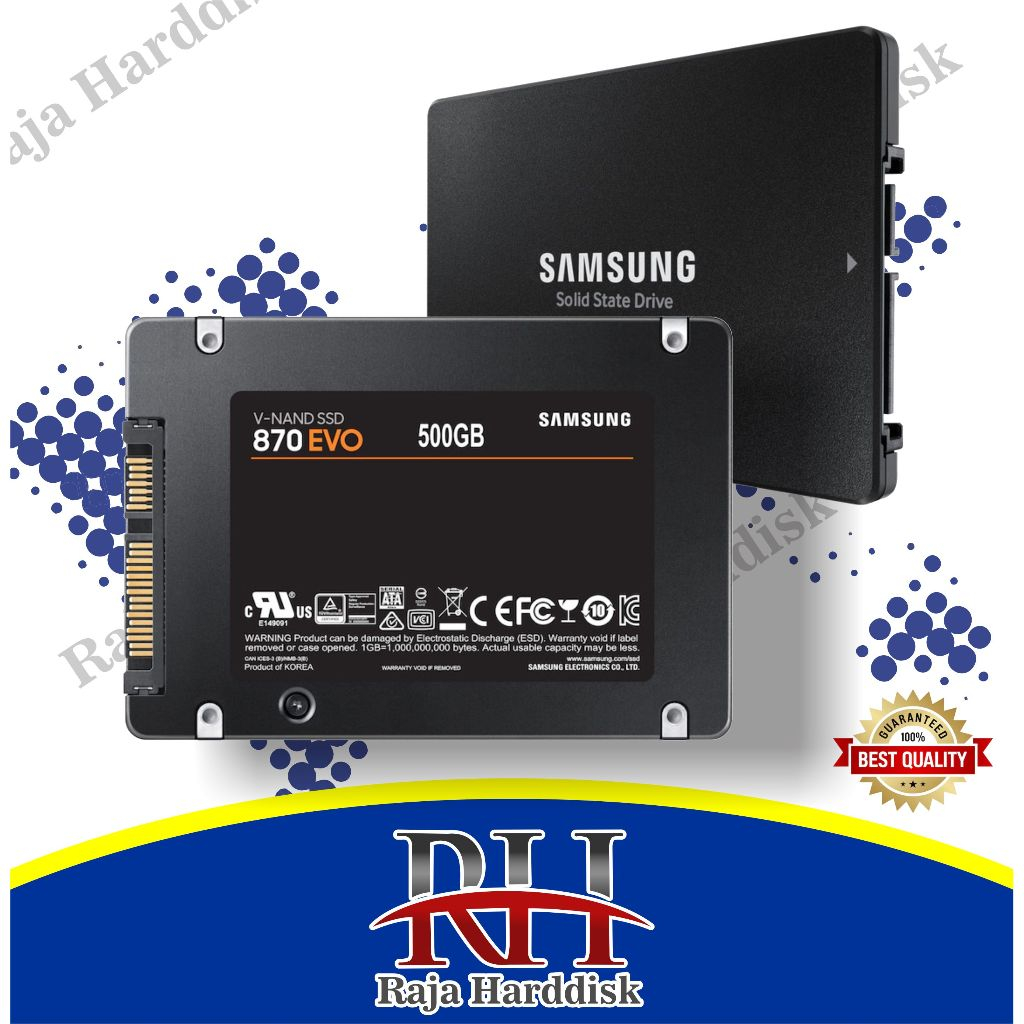 SSD Samsung 870 EVO 500GB - 870 EVO / 870EVO 500 GB - RESMI 5 Tahun