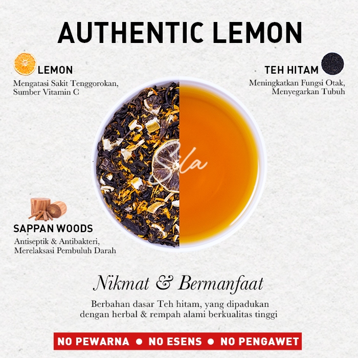 

Sila - Authentic Lemon - Daily Gourmet - Artisan Tea Blend - Bulk - Teh Premium - Black Tea