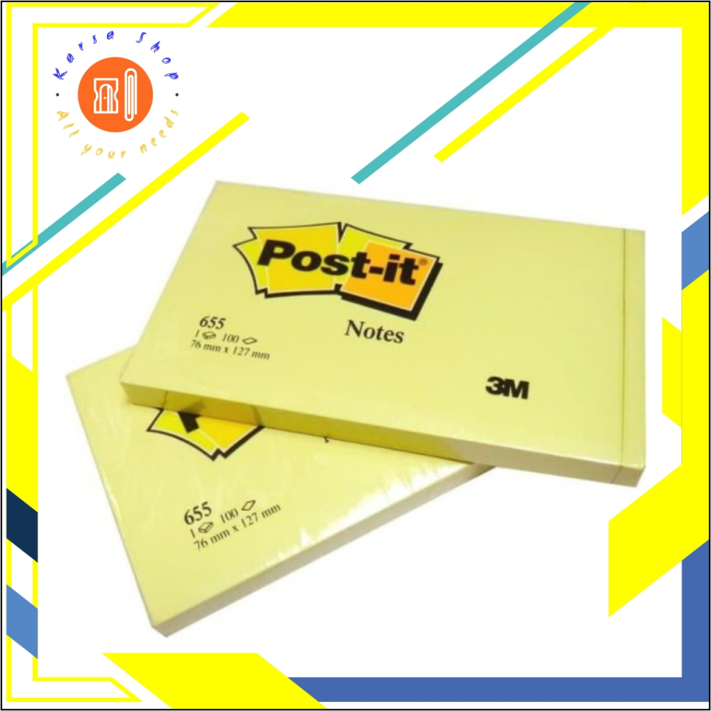 

3M Post it 655 76x127mm (Per pad)