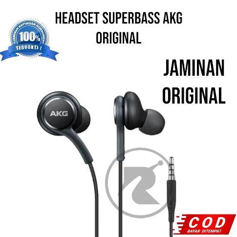 Headset AKG SuperBass mic jernih jack 3.5mm Original 100%