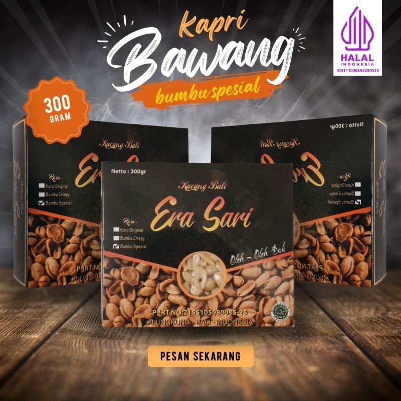 

Kacang bali kapri bawang 300gr vakum box