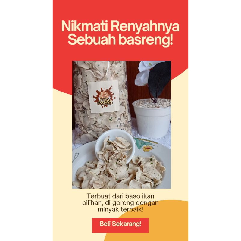 

BASRENG TIPIS ORIGINAL DAUN JERUK RENYAH GURIH KRIUK KEMASAN 1KG