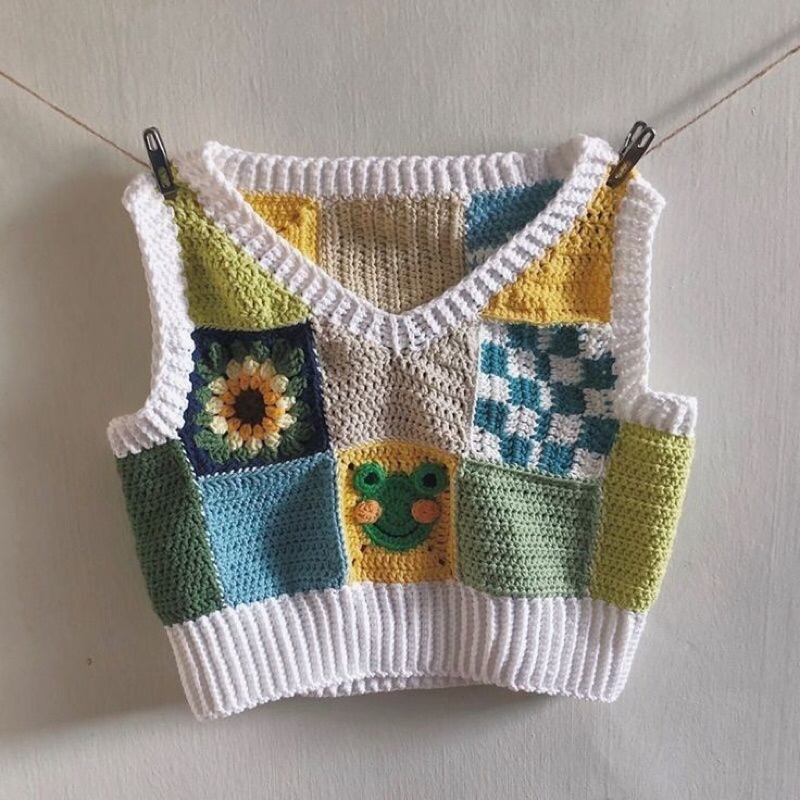 Handmade crochet vest