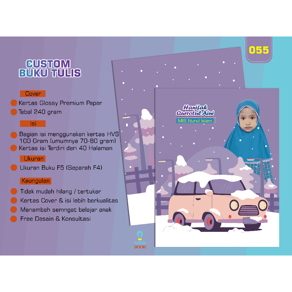 

CUSTOM BUKU TULIS SEKOLAH 055