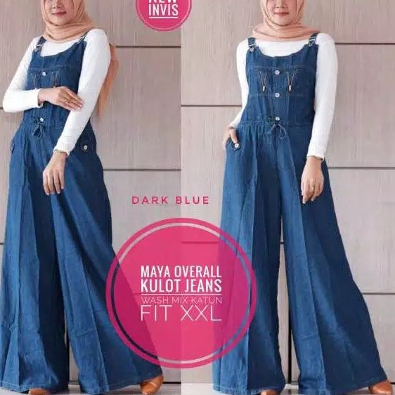 KODE Y19E 3 WARNA OVERALL JUMBO MAYA OVERALL MODEL KEKINIAN MATT JEANS WASH FIT TO XXL