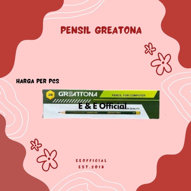 

PENSIL 2B HIJAU GREATTONA / PENSIL 2B GREATTONA / PENSIL MURAH / PENSIL 2B [PER PCS]