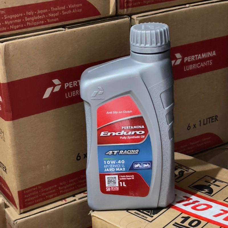 Oil Motor Pertamina Enduro Racing 1 Liter 10w40 JASO Ma2 API SJ