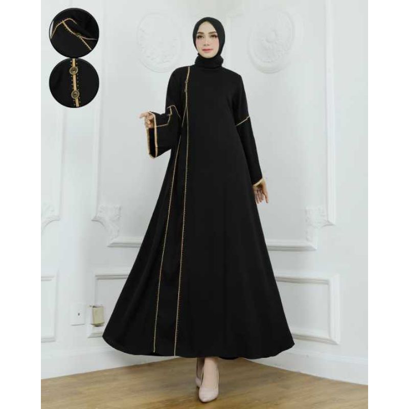 abaya terbaru trending bisa request ukuran resleting tangan