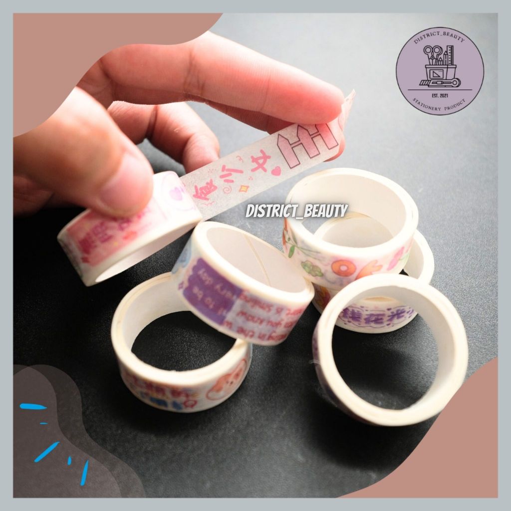 

(SEDANG) WASHI TAPE CUTE GIRL ANAK SELOTIP KERTAS BERGAMBAR LUCU TERMURAH